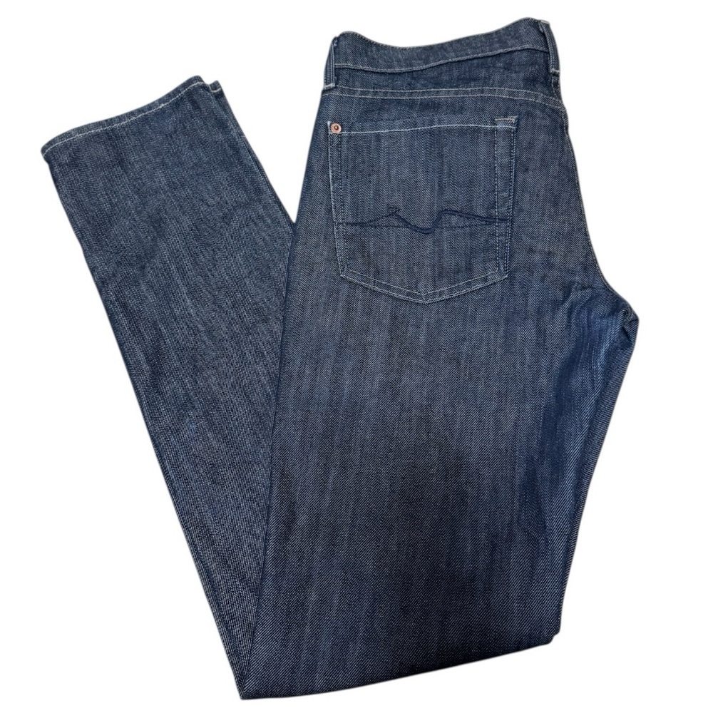 7 FOR ALL MANKIND - Women’s Roxanne Mid-Waist Slim Dark Blue Wash Jeans - 31 - Picture 8 of 8